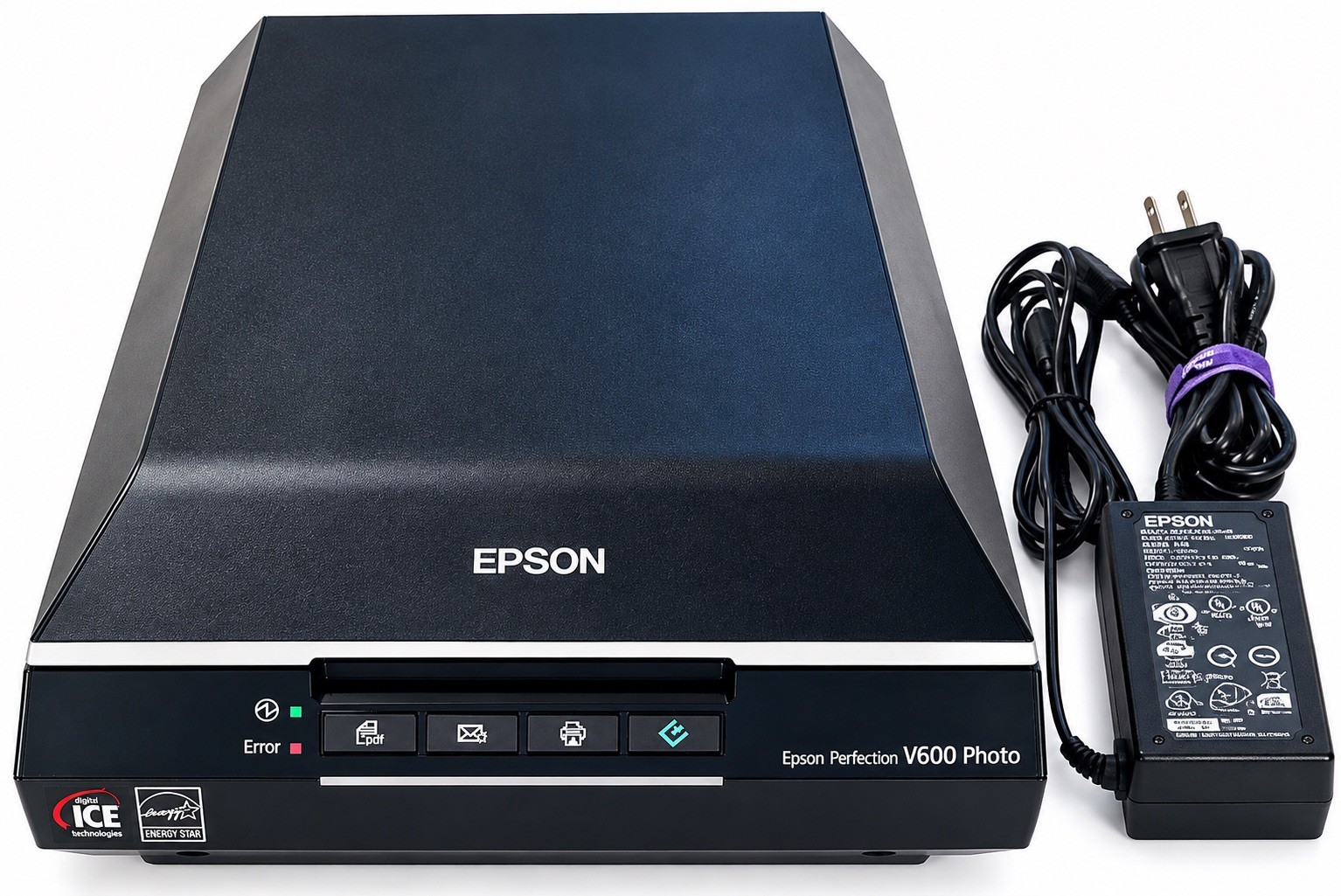 Epson Perfection V600 Photo Scanner 6400 DPI USB Tested Working Mac & PC