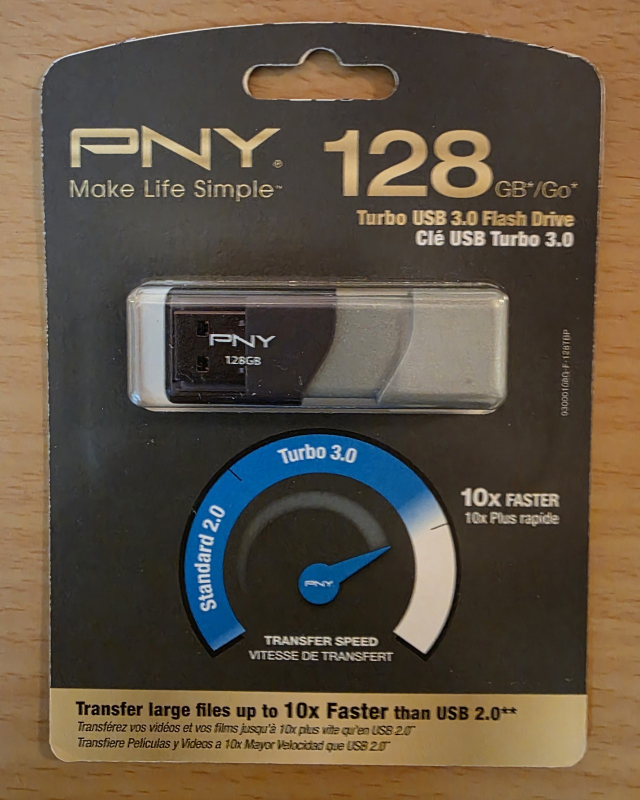 GENUINE NEW PNY 128GB Turbo USB 3.0 Flash Drive (P-FD128TBOP-GE) READ