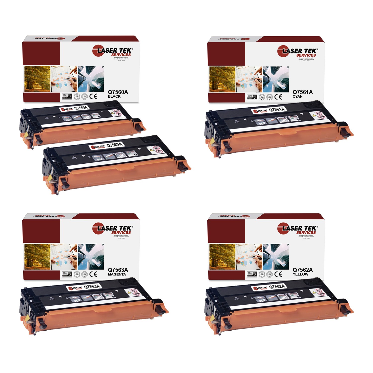 5Pk LTS 314A BCMY Compatible for HP LaserJet 3000 3000dn 3000n Toner Cartridge