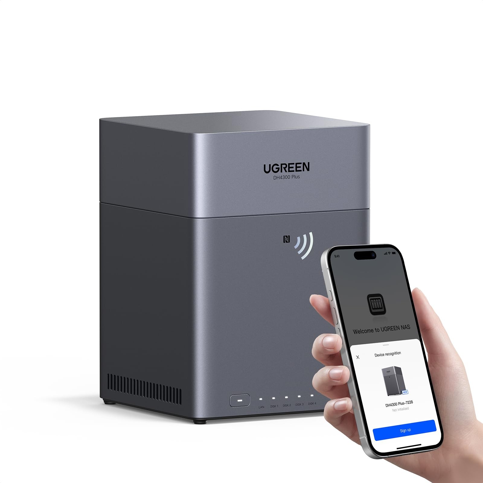 UGREEN NASync DH4300 Plus 4-Bay Desktop NAS 120TB Diskless 8GB RAM 2.5GbE 4K HDM