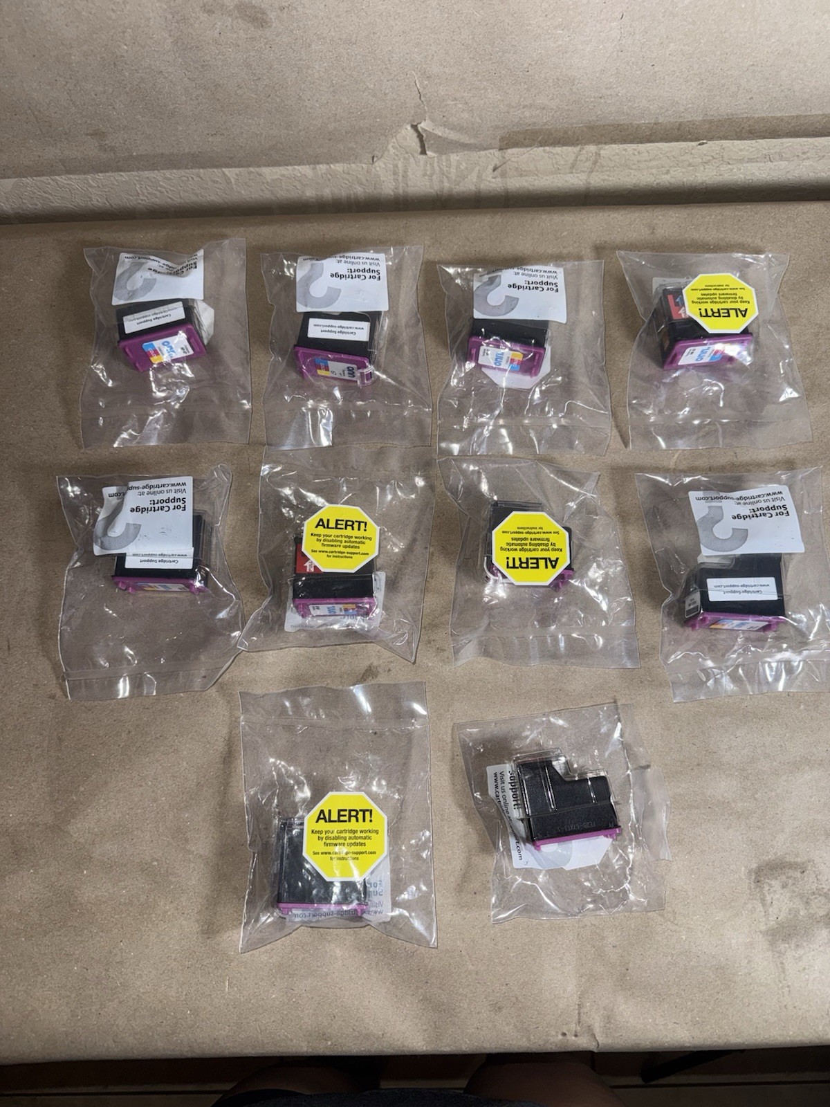 Lot Of 10 Onn. HP 67 Color Ink Cartridge Sealed No Box