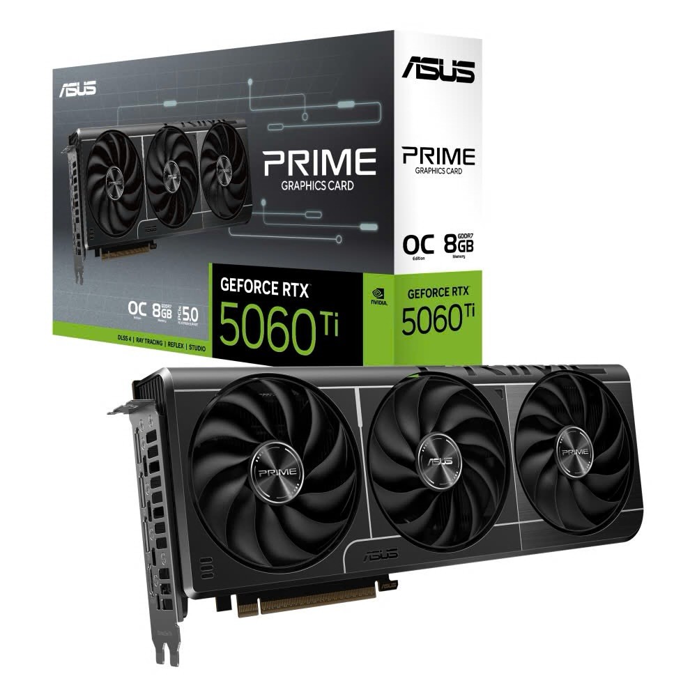 ASUS PRIME GeForce RTX 5060 Ti OC 8GB GDDR7 Graphics Card PRIME-RTX5060TI-O8G