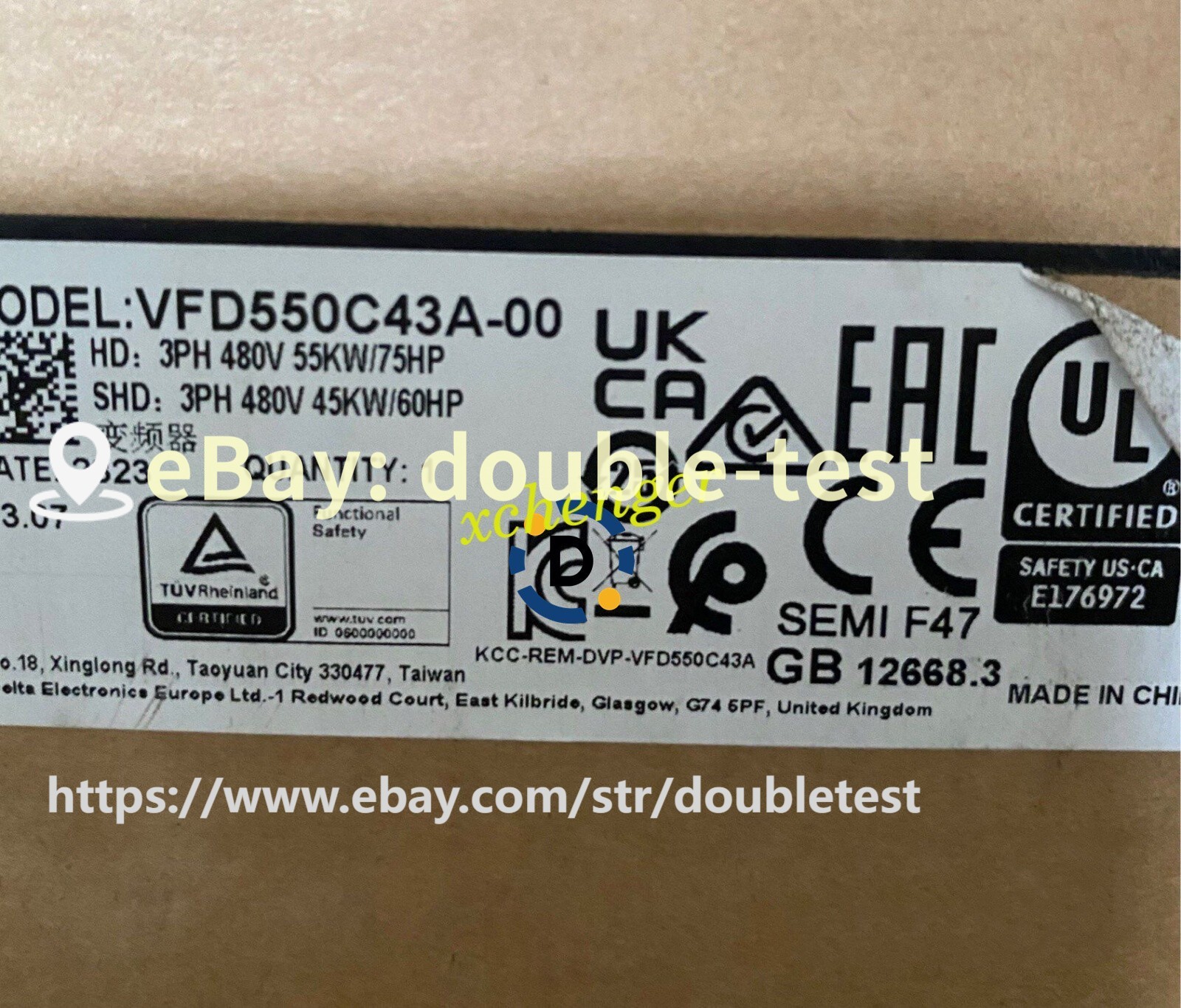 1PCS New DELTA VFD550C43A-00 Frequency converter FedEx or DHL