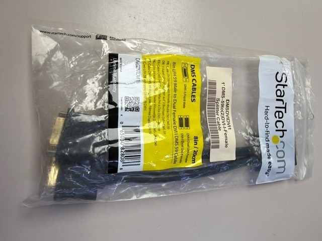 STARTECH DMSDVIDVI1 1' DMS-59to(2)DVI-I-Female Splitter Cable