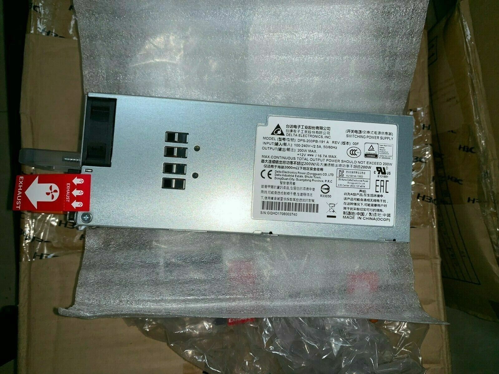 NEW Dell Networking N3000 N30XX 200W Switching Power Supply DPS-200PB-191A H2MKC