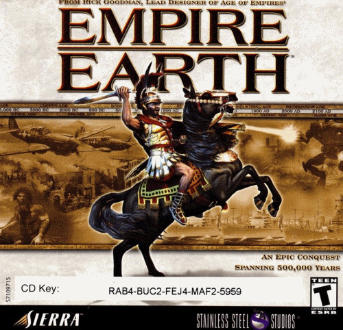 Empire Earth PC CD-Rom w/ CD Key Sierra 2001