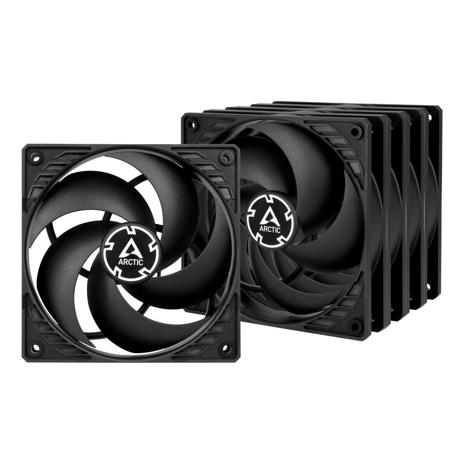 ARCTIC P12 (Black) 5 Pack 120 mm Case Fan Pressure-optimised quiet motor B-Stock