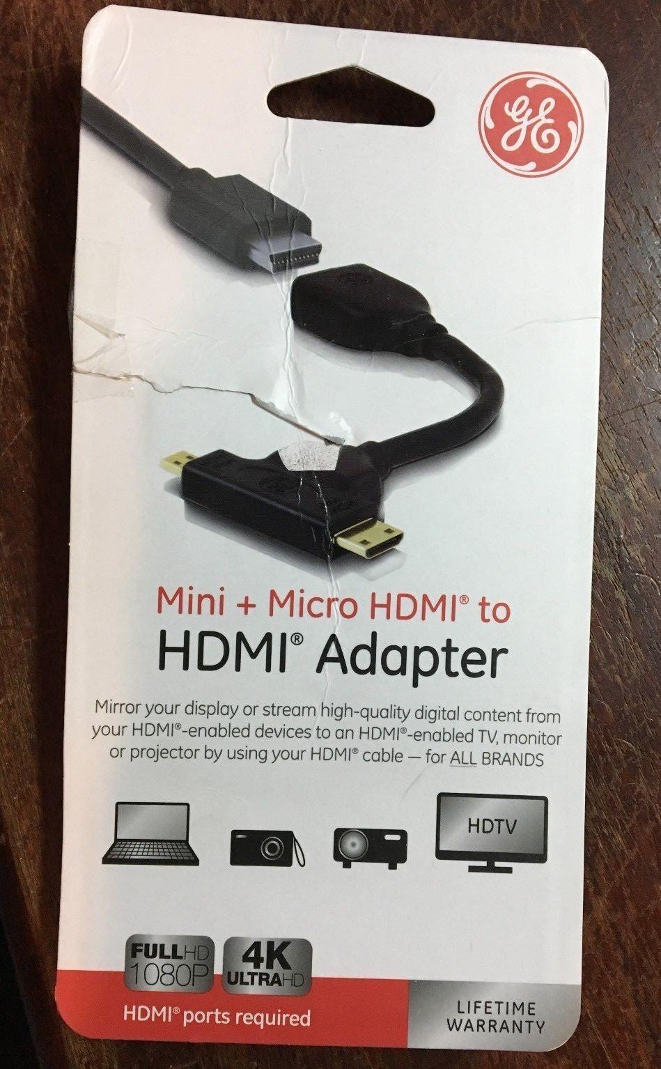 GE Mini HDMI + Micro HDMI to HDMI Adapter 33587