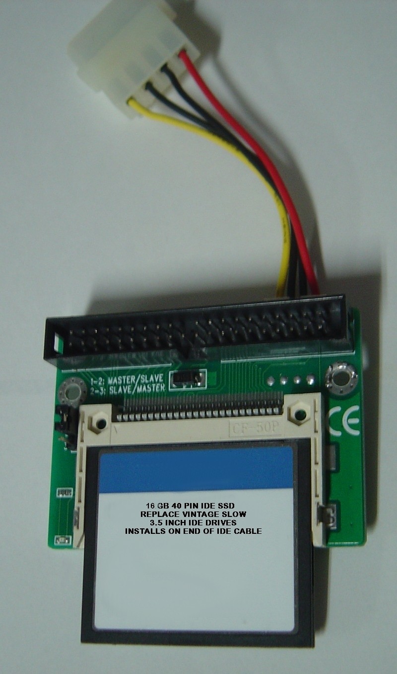 16GB SSD Replace Worn Out 3.5" IDE Drives with this 40 PIN IDE SSD CF Card