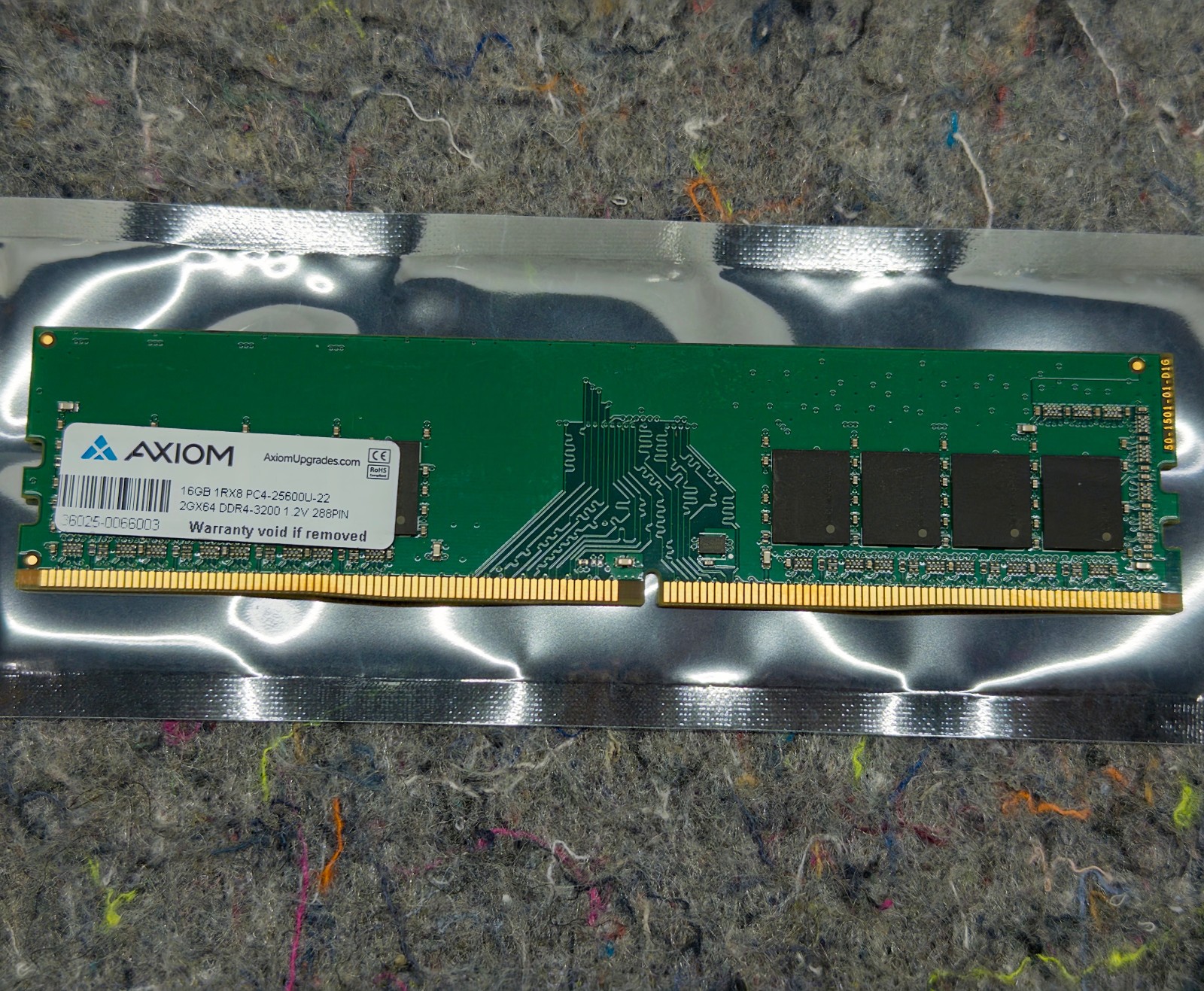 Axiom 16GB DDR4 3200MHz CL22 RAM 1.2v 1Rx8 PC4-25600U-22 1x16GB Non-ECC
