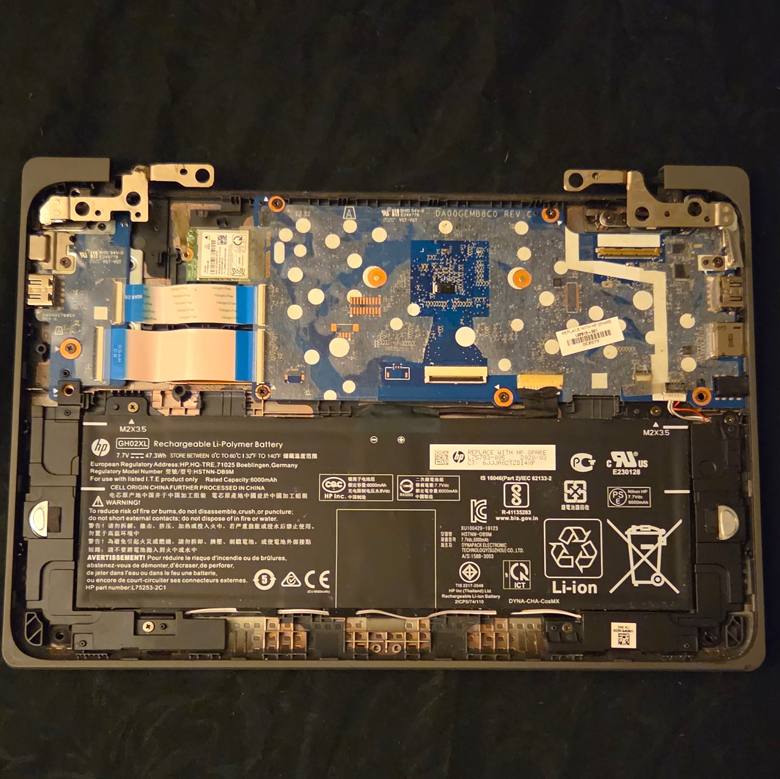 HP GH02XL 7.7V 6100mAh 47.3Wh Li-Polymer 4-Cell Laptop Battery Black