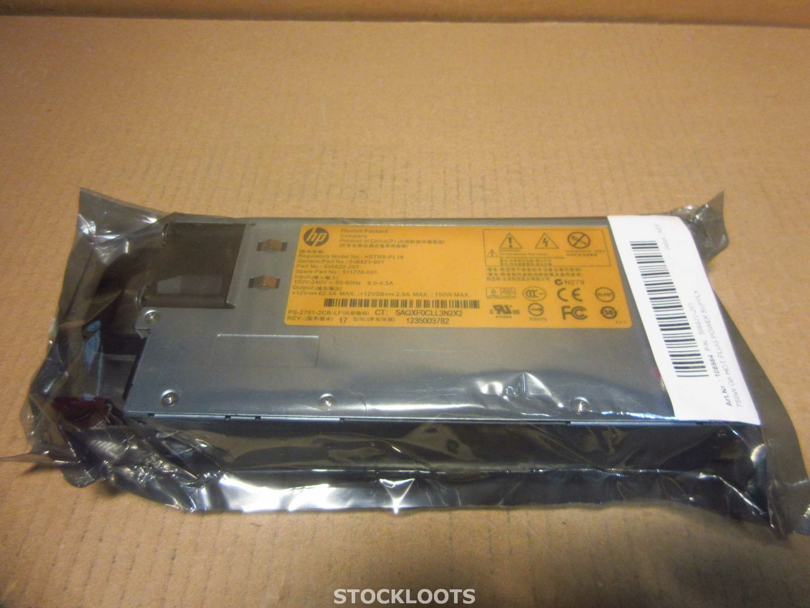 HP 506822-201 750 Watt Power Supply For Proliant DL380 ML370 G6 G7 REFURBISHED