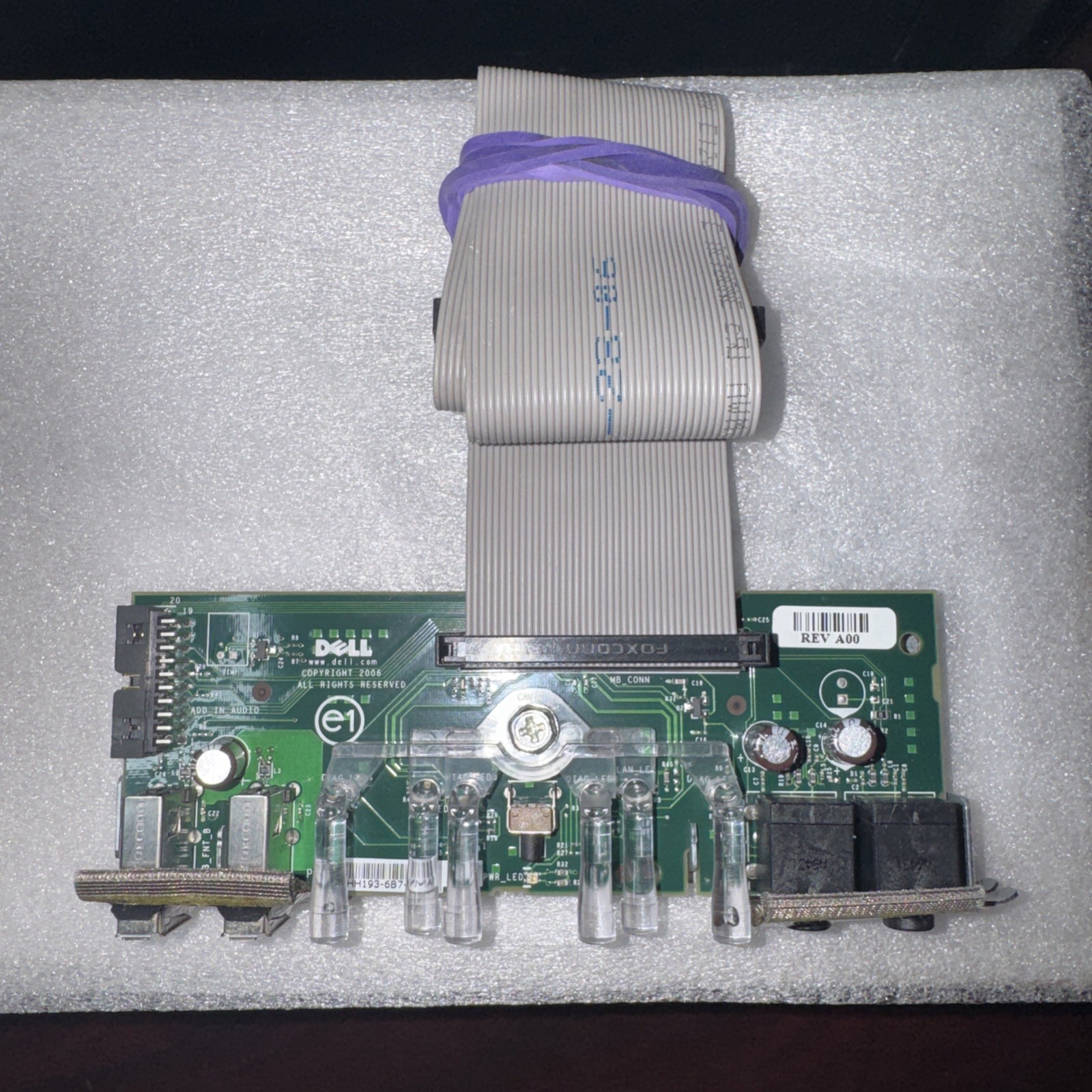 Dell Desktop Front I/O USB Audio Port Panel Board w/Cable (0MH380)