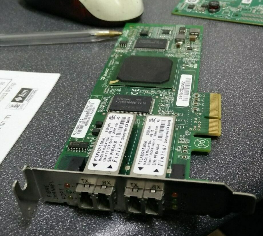 5x HP AE312A / 407621-001 / QLE2462 / AE312-60001 PCIe 2-PORT FC-4GB HBA Cards