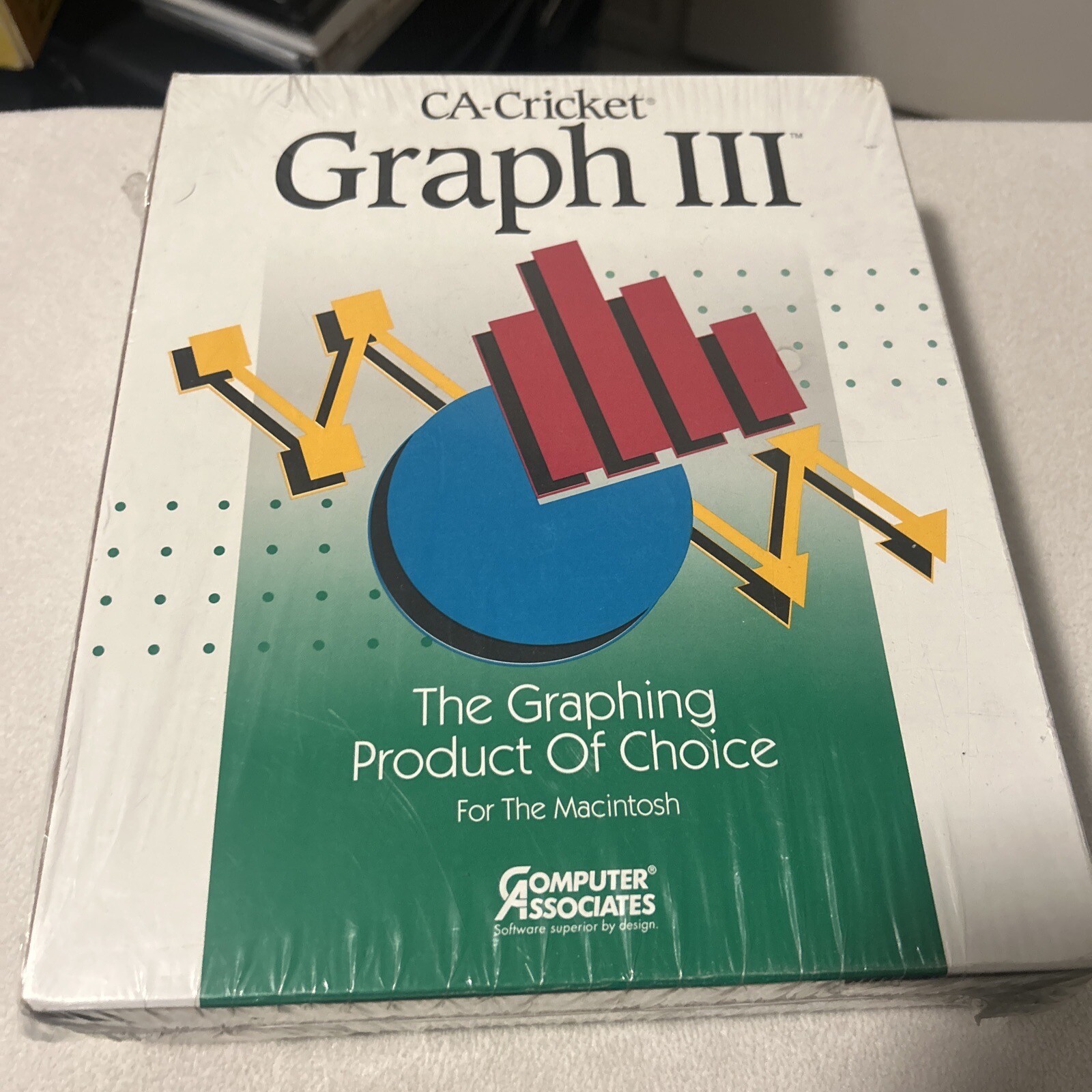NEW SEALED CA-CRICKET GRAPH III MACINTOSH 3.5" SOFTWARE 1.0 UPGRADE 1992 Vintage