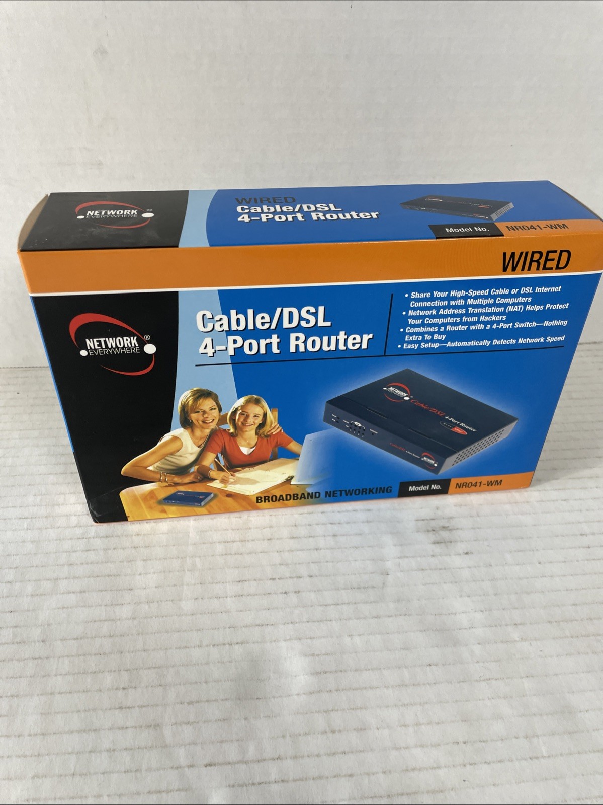 Network Everywhere NR041-WM Wired Cable DSL 4 Port Router Broadband New
