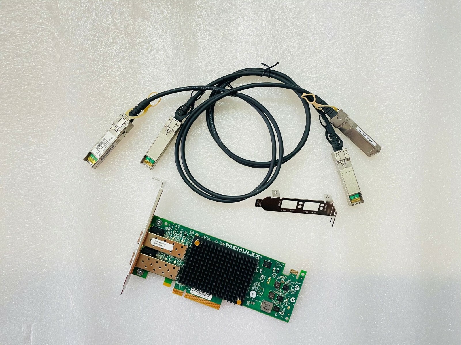 DELL Emulex OCE11102 2-Port 10Gb SFP+ PCI-e Network Adapter +2*SFP+ SFP Cable