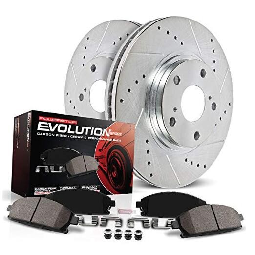 Rear Brake Kit For Acura TLX 2021-25 - Drilled and Slotted Disc Rotors with