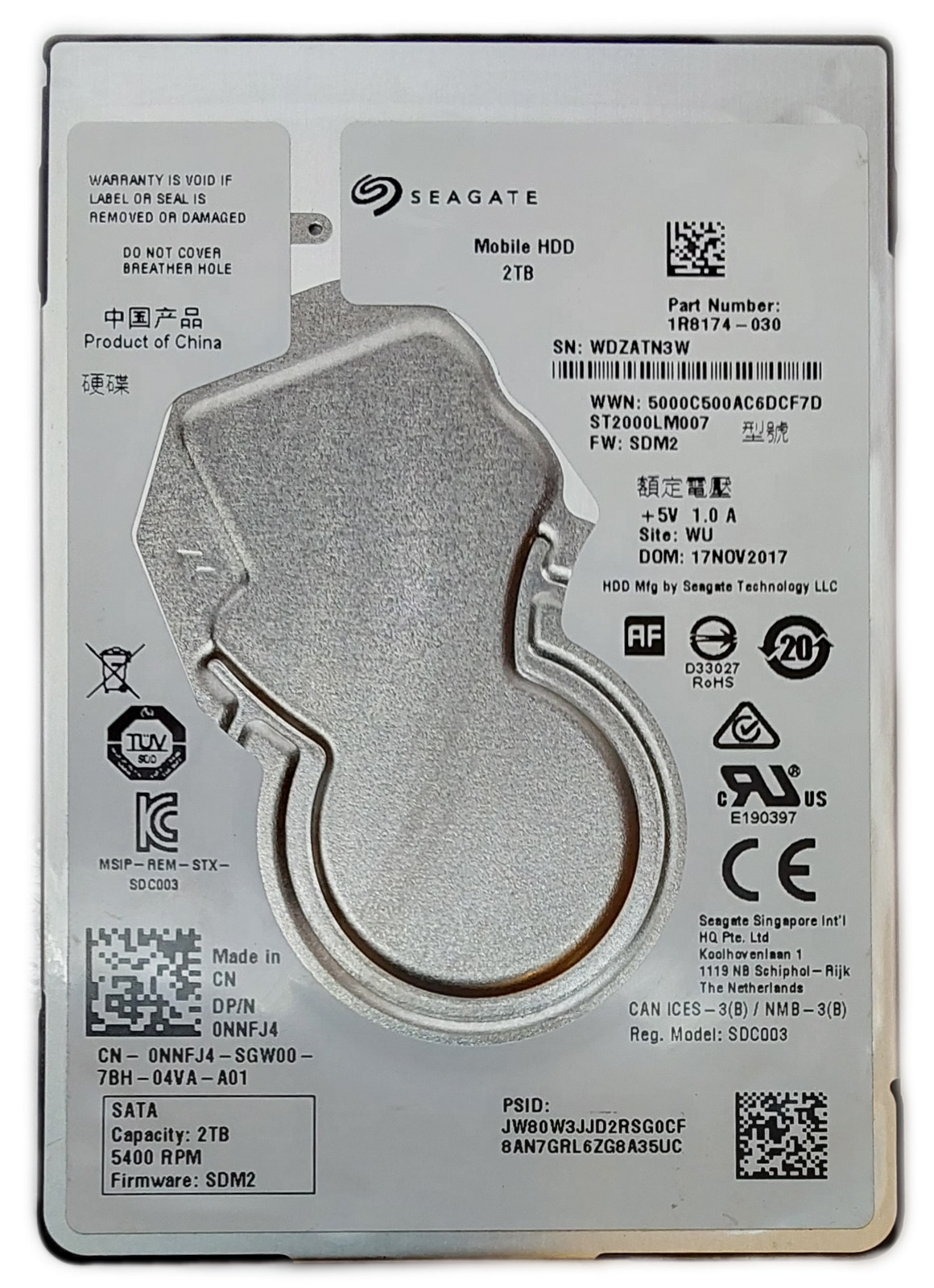Seagate Mobile ST2000LM007 2TB 2.5" SATA III HDD