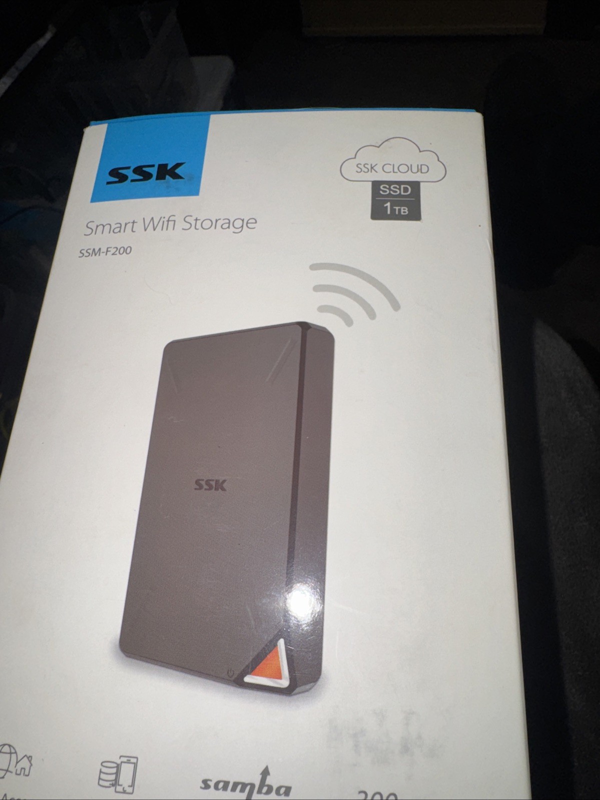 SSK SSM-F200 Smart Wifi Storage 1TB Remote Access APP Management SAMBA Protocol