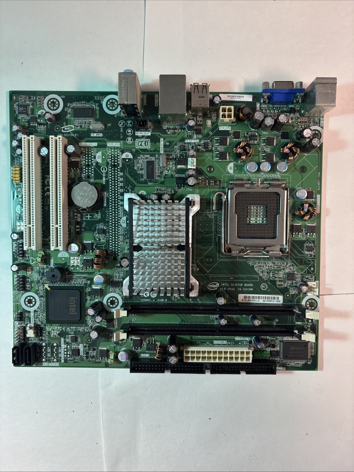 Intel Brand DG31GL Main System Motherboard LGA775 G31 AA E33912-200 @MB241