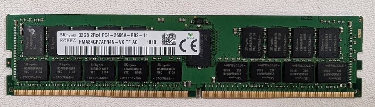 SK Hynix 32GB 2Rx4 PC4-2666V-RB2-11 DDR4 ECC RDIMM Server Memory