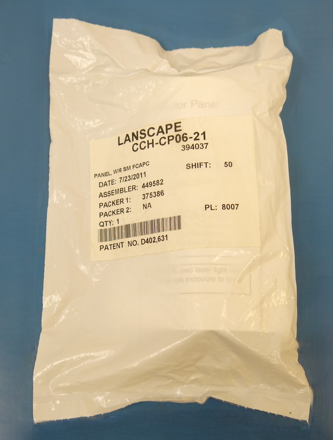 CORNING LANscape CCH-CP06-21 Closet Connector Housing Panel (New)