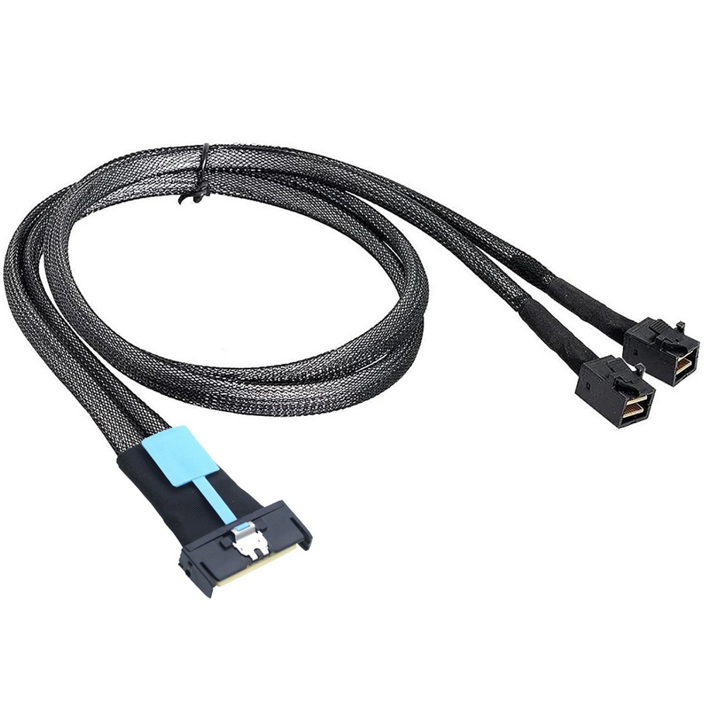 MCIO 8i to 2 X SFF 8643 Cable PCIE Gen5 MCIO 8X to  SAS  SFF 8643 High2629