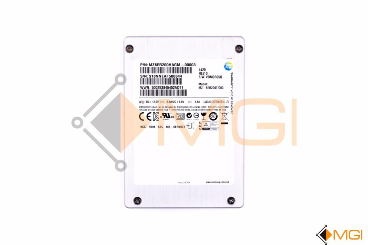 SAMSUNG 200GB SAS 6GBPS 2.5" SSD NO TRAY // MZ6ER200HAGM-00003