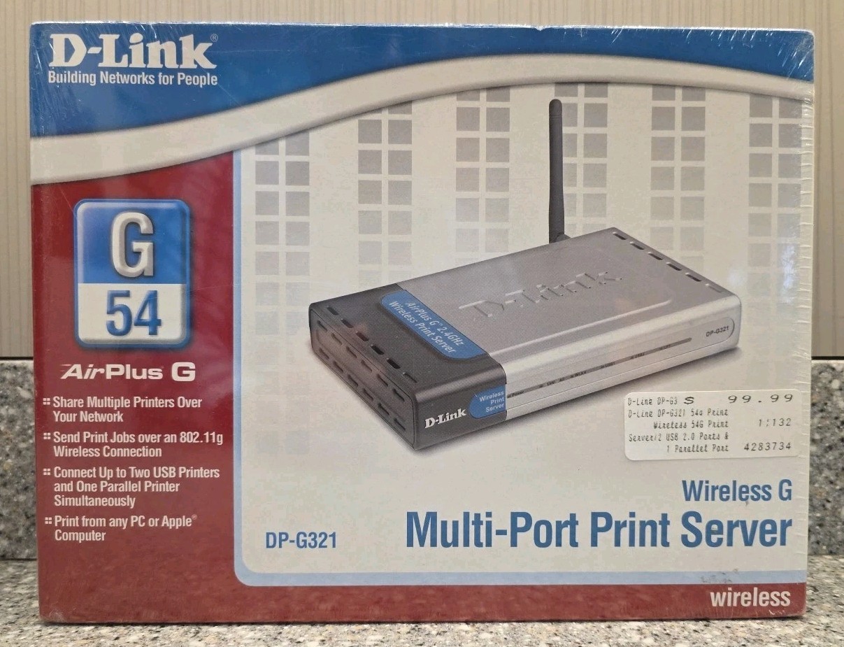 D-Link Wireless G Multi-Port Server DP-G321 2005 Sealed