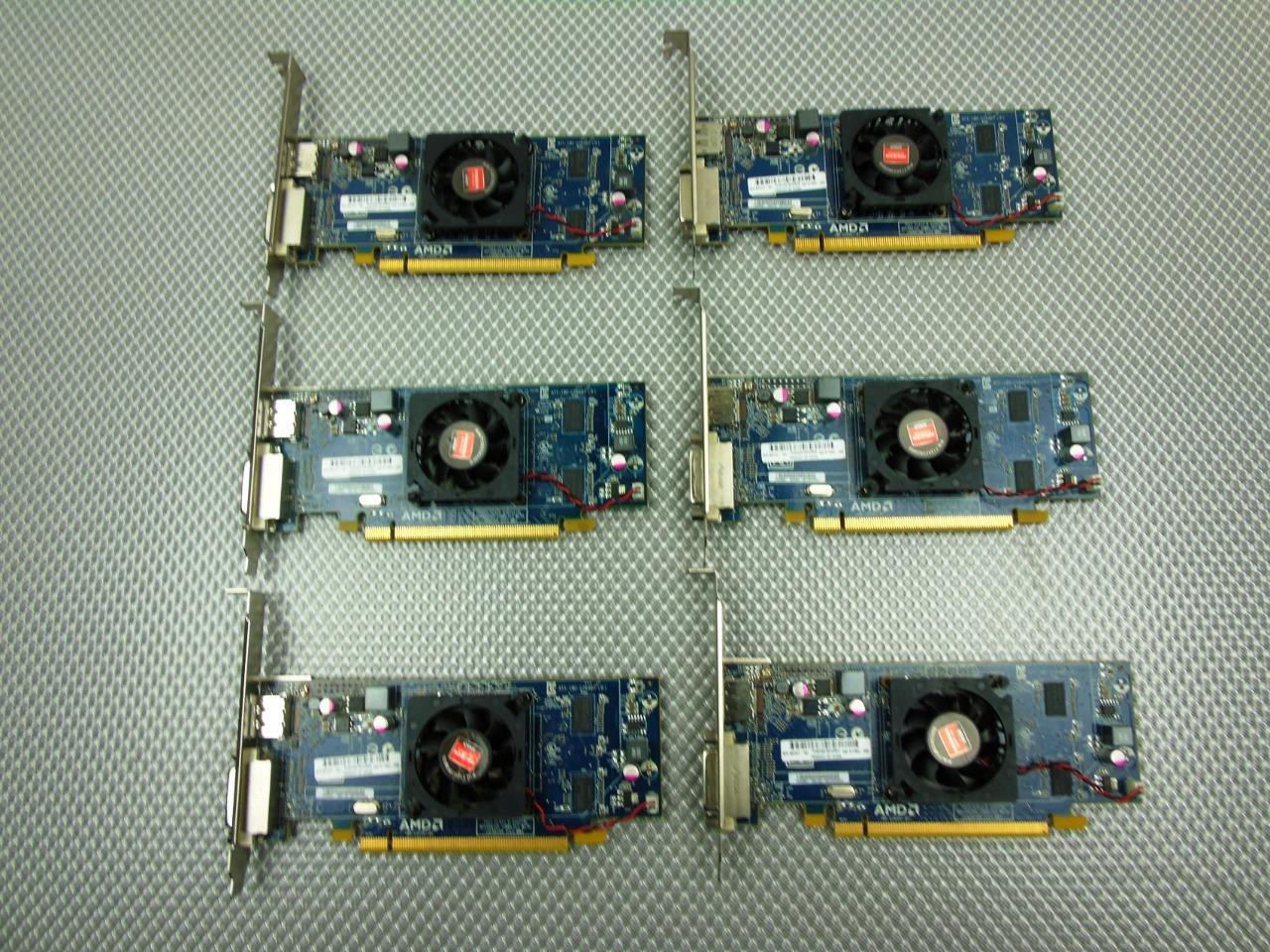 Lot of 6 - HP Compaq Desktop High Profile AMD Radeon 1GB PCI-e 7450 - 697247-001