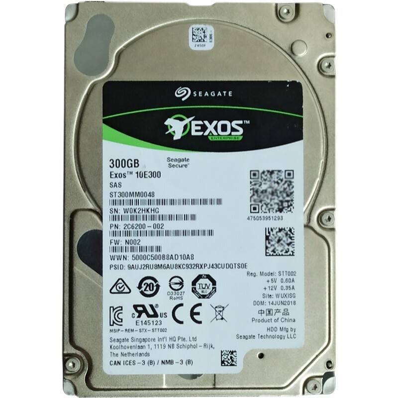 ST300MM0048 Seagate Exos 300GB 10K 2.5" 12Gbps 128MB 2C6200 SAS HARD DRIVE
