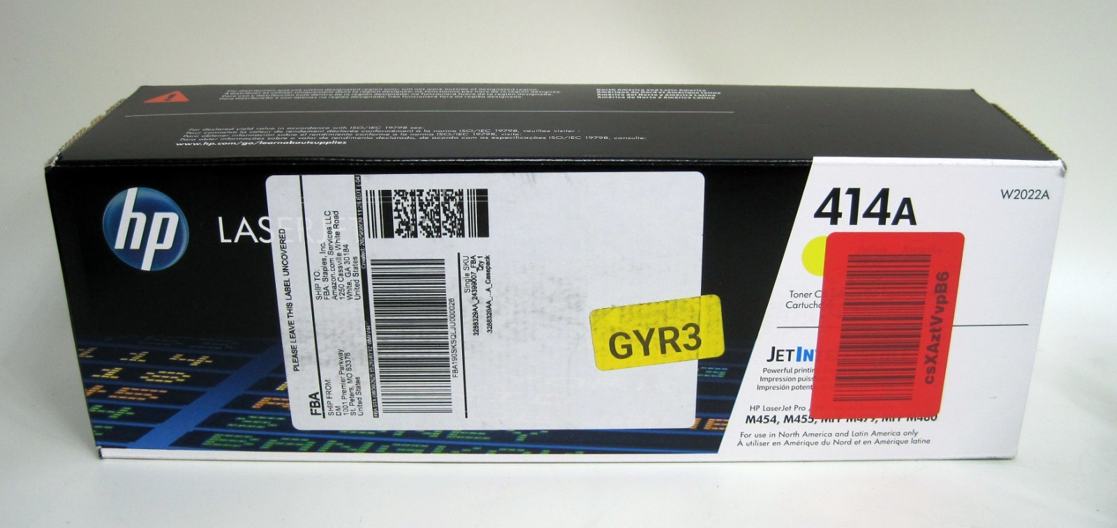 Genuine HP 414A Yellow Original LaserJet Toner Cartridge W2022A 
