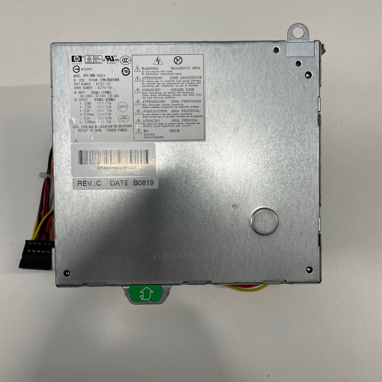 Genuine HP DC7800 DC7900 DC5800 DC5850 Power Supply 240W PC6014 437351-001