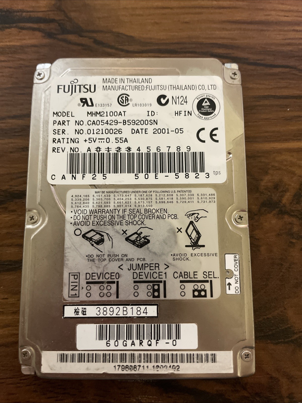 Fujitsu 40GB Internal 5400RPM 2.5" (MHT2040AH) HDD
