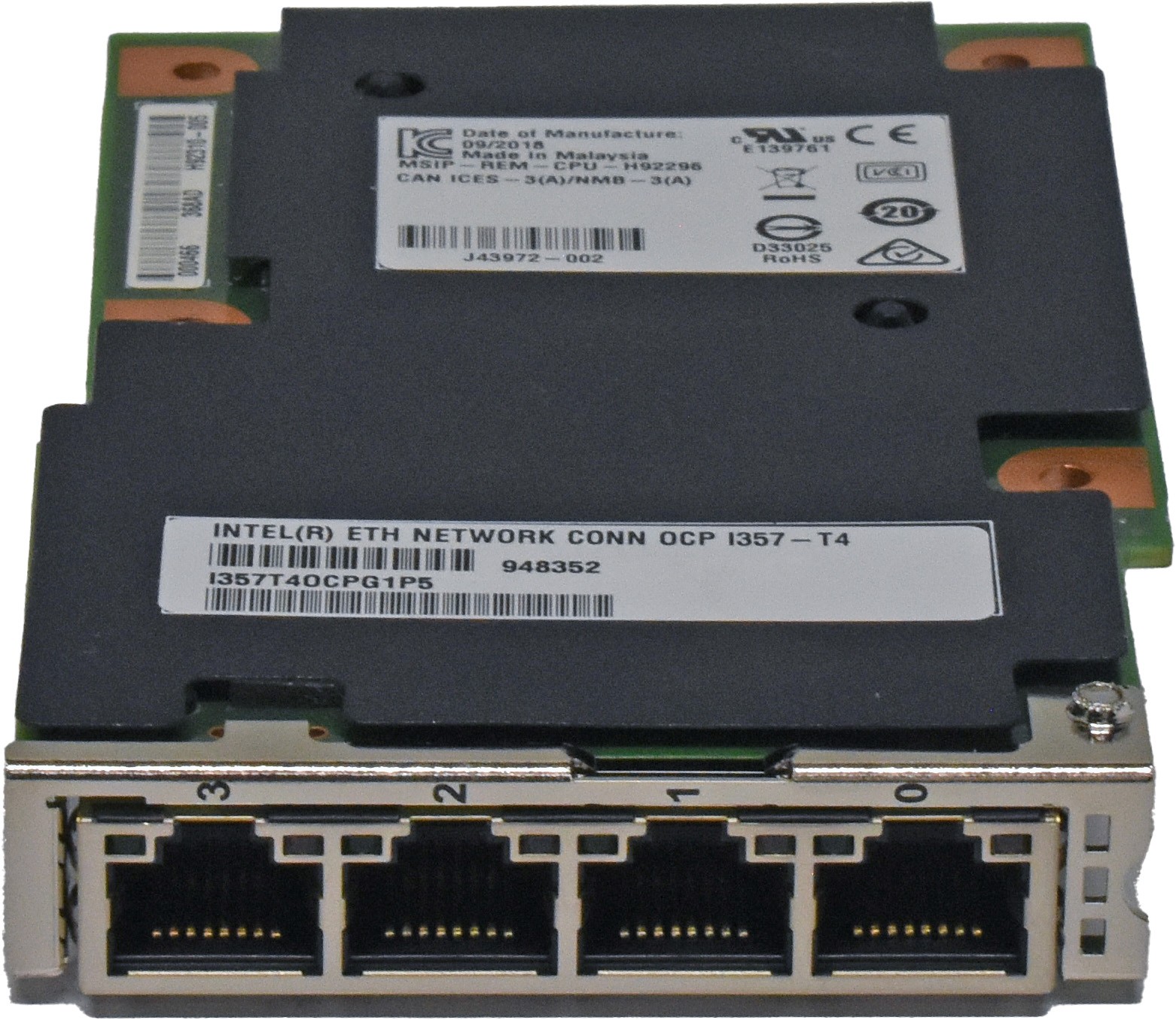 Fujitsu Intel I357T40CPG1P5 Quad-Port 1GbE Mezzanine Card for Primergy RX2000