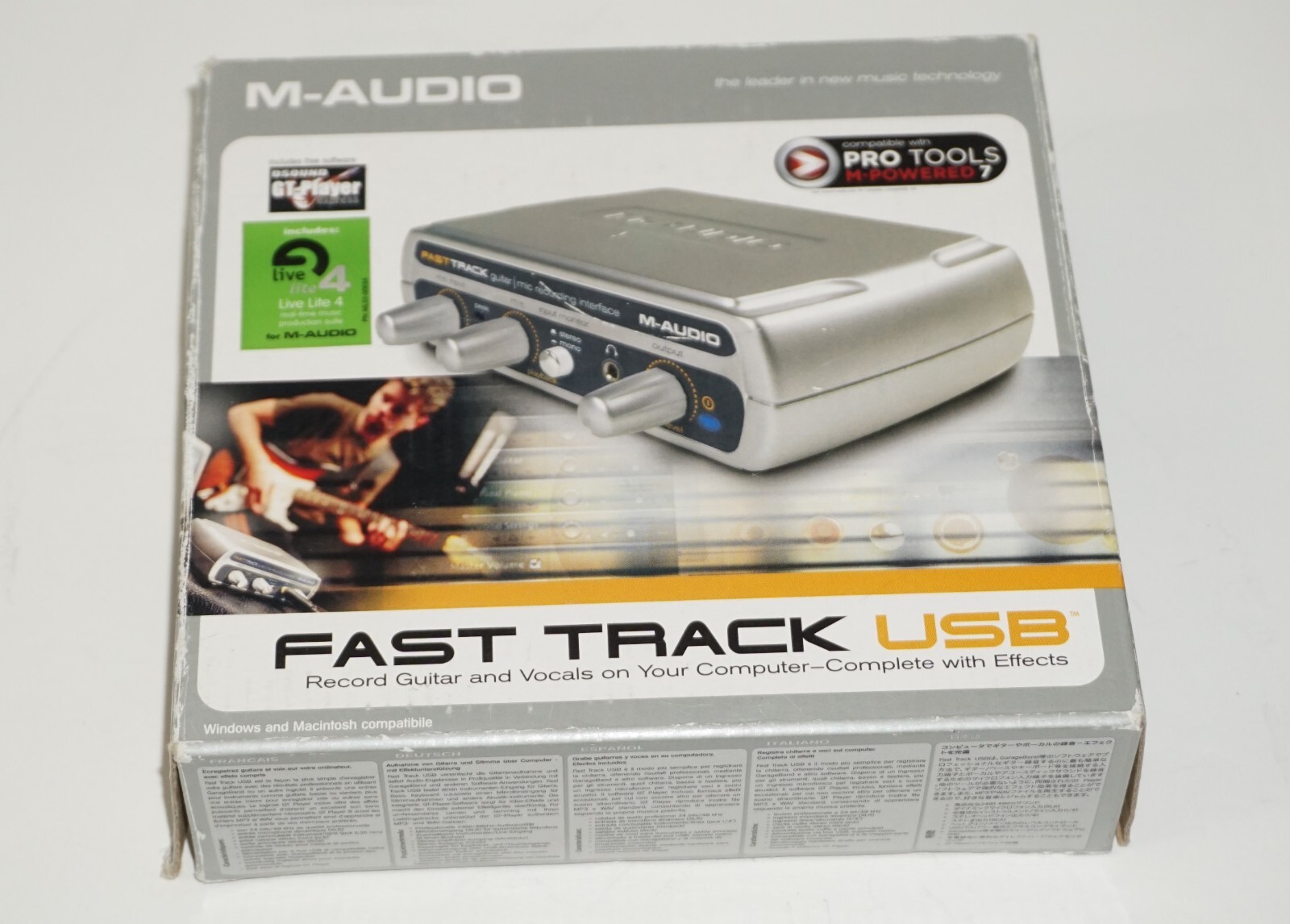 M-AUDIO FAST TRACK USB Record Guitar and Vocals PRO Digital Recording Interface 