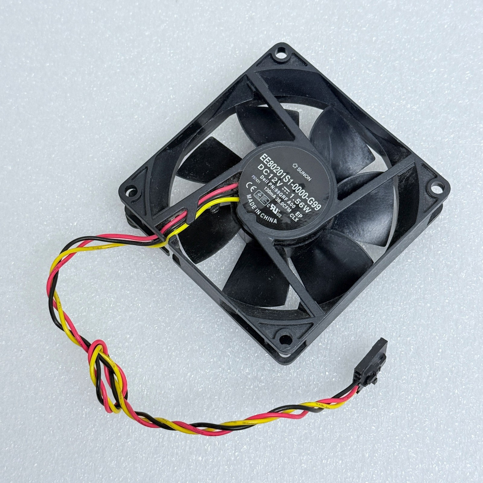 12V Desktop PC Case Cooling Fan 5Pin 80 x 80 x 20mm 36CFM 130mA 80MM 8CM
