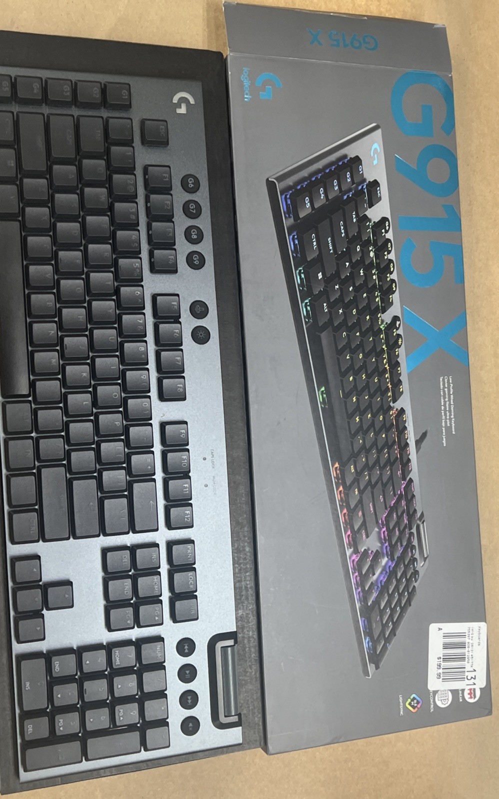 Logitech G-Series G915 X Wired Low Profile Gaming Keyboard (Black)