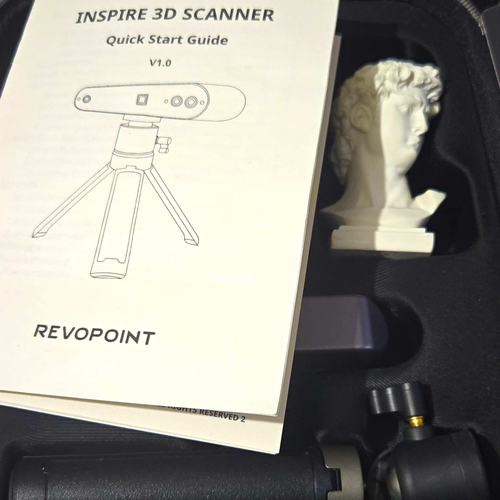 Revopoint INSPIRE Handheld Structured Light 3D Scanner Kit w/ Turntable & Case