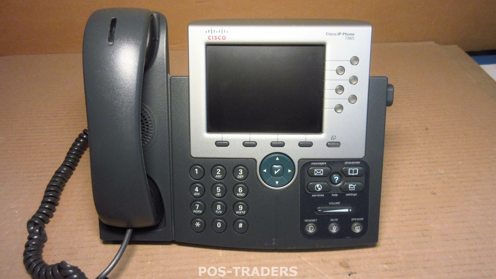 Cisco Unified 7965G 7965 CP-7965G 6-Line VoIP 5" Telephone Phone - INCL HANDSET