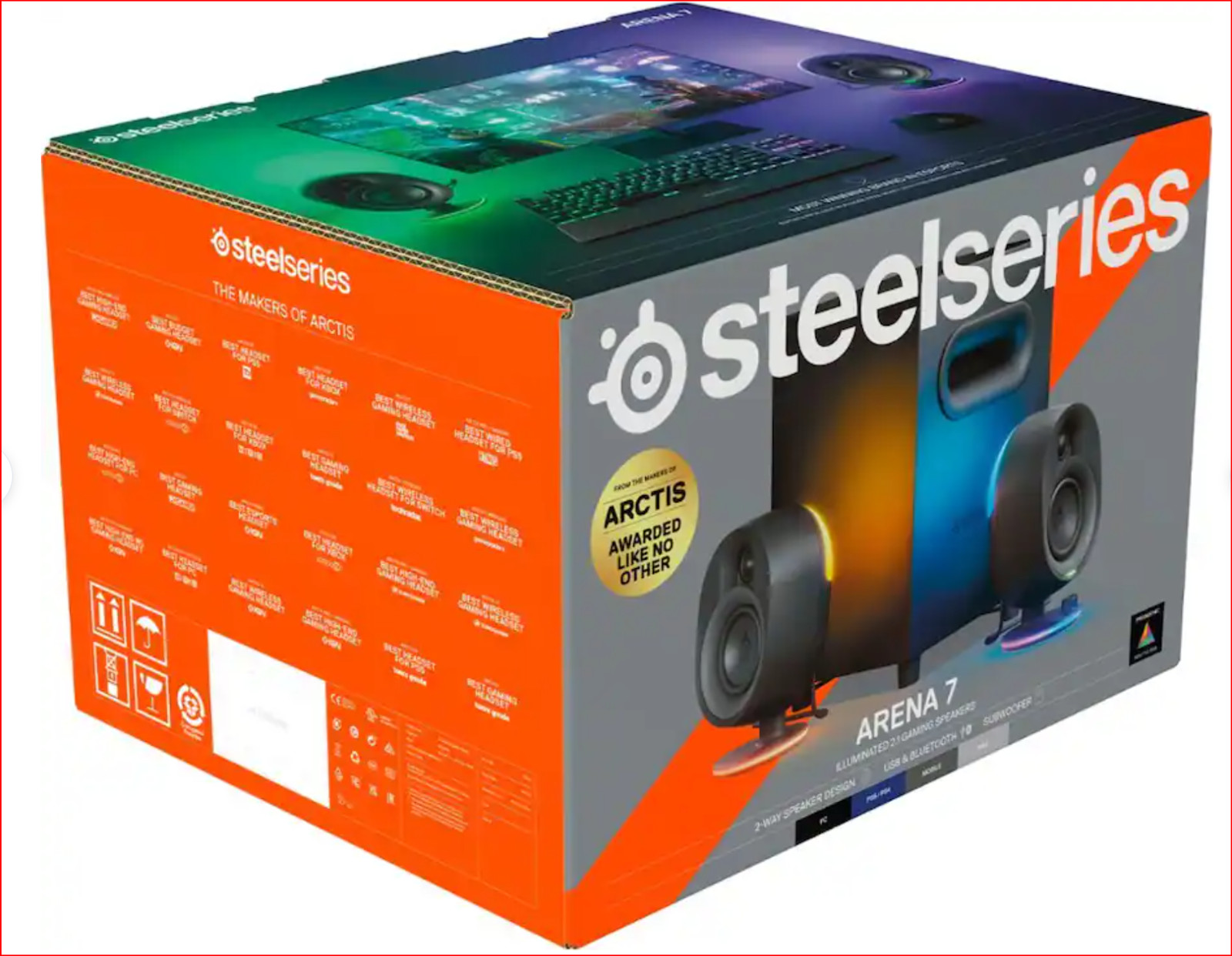 New SteelSeries Arena 7 RGB Illuminated 2.1 Gaming Speakers