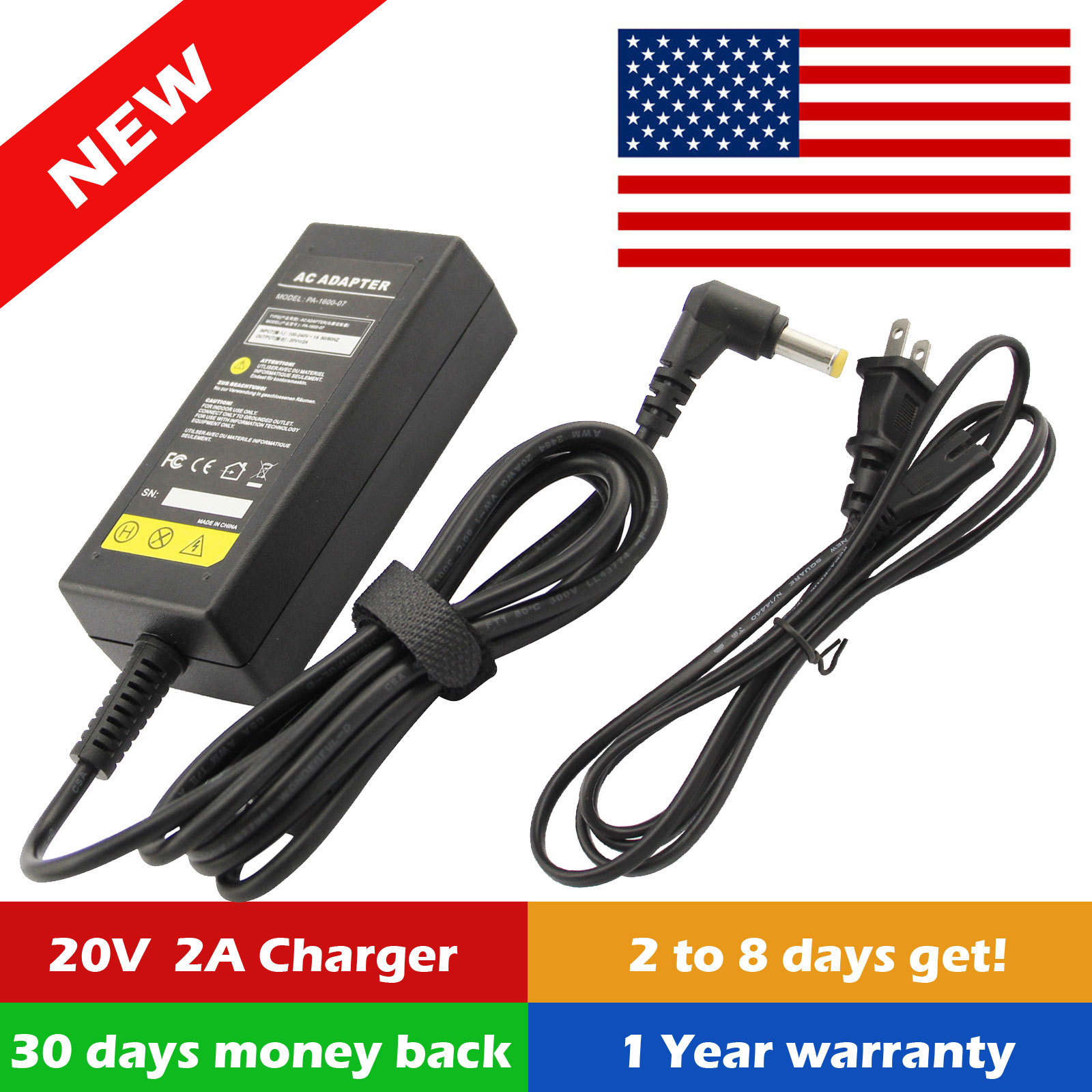 New Charger Adapter for Booster PAC ES5000 ES2500 J900 Jump Starter Power Supply