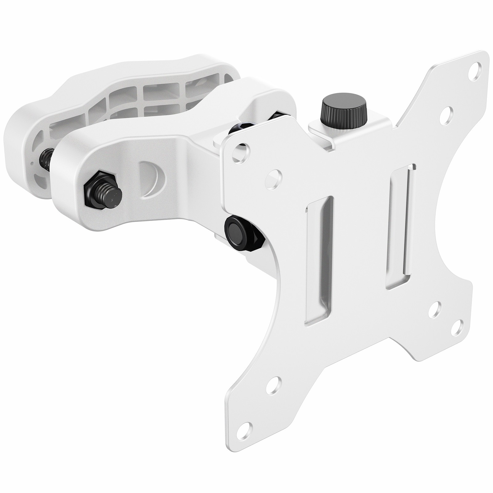 VIVO White Steel Universal Bracket Pole Mount VESA Plate, Fits 13" to 30" Screen