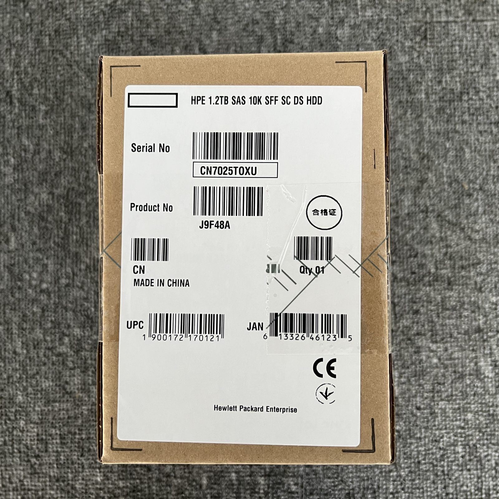 J9F48A 787648-001HPE FOR MSA 1.2TB 10K 12G 2.5 SAS DUAL PORT HDD HARD DRIVE
