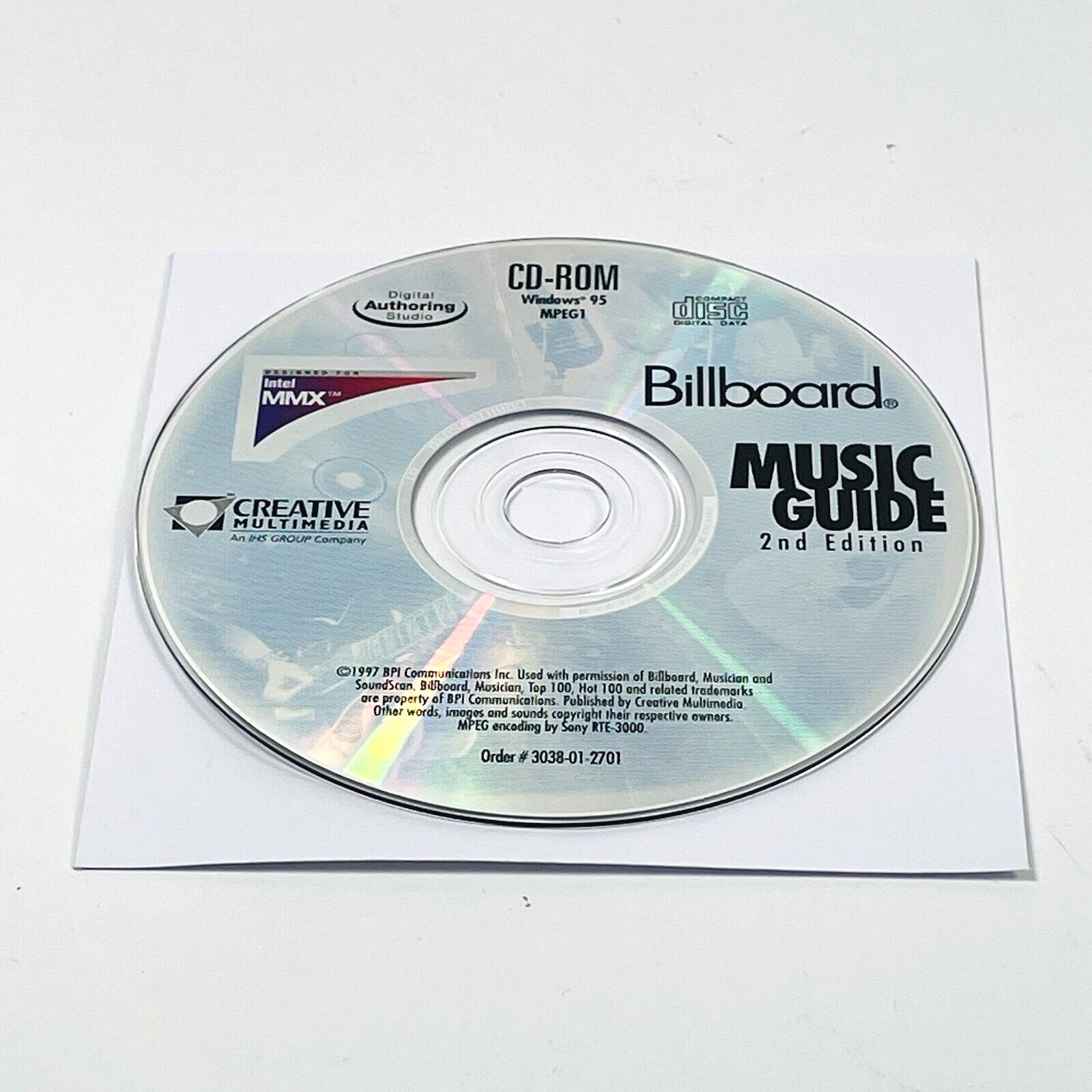 Billboard Music Guide 2nd Edition For Windows 95 Rare Sony VAIO Software 1997