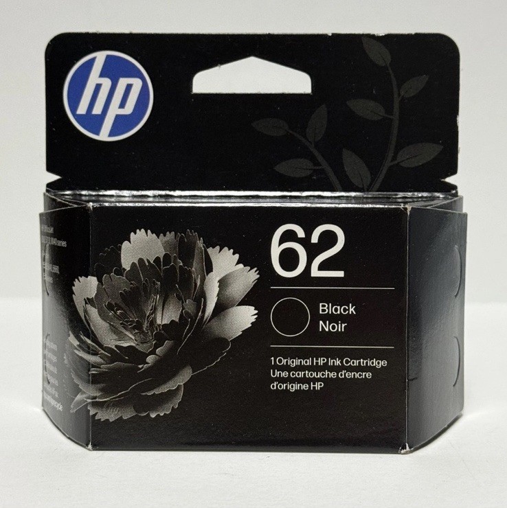 HP 62 Black Original Ink Cartridge C2P04AN Expires 04/28 **OEM**New**