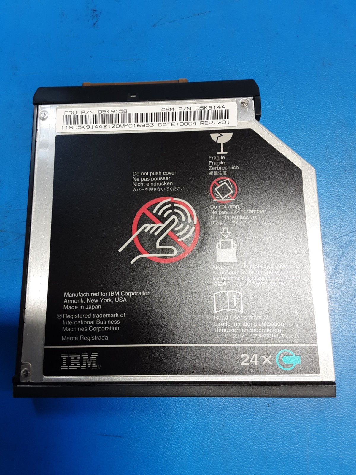 Toshiba XM-7002B / IBM 05K9158 05K9144 24X IDE Slim CD-ROM Optical Drive OEM