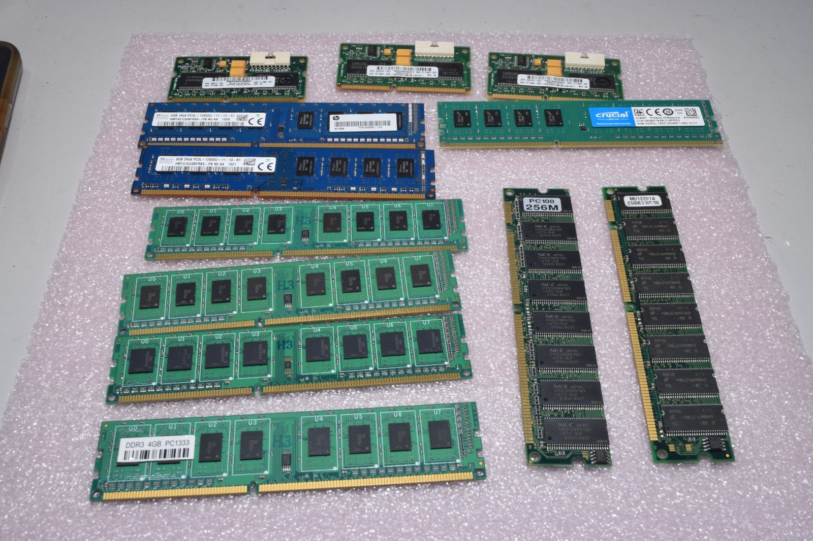 Mixed RAM Memory Lot DDR3 DDR3L PC100 PC133 Crucial Hynix Compaq 5661