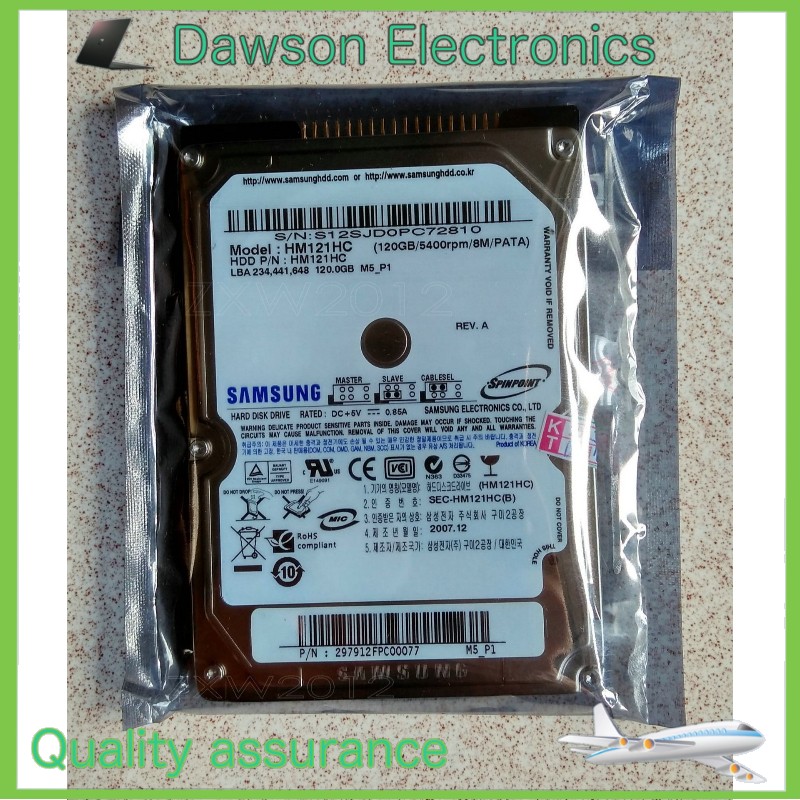 HM120HC Samsung 5400rpm 120GB ATA,IDE, PATA Laptop 2.5" Hard Drive